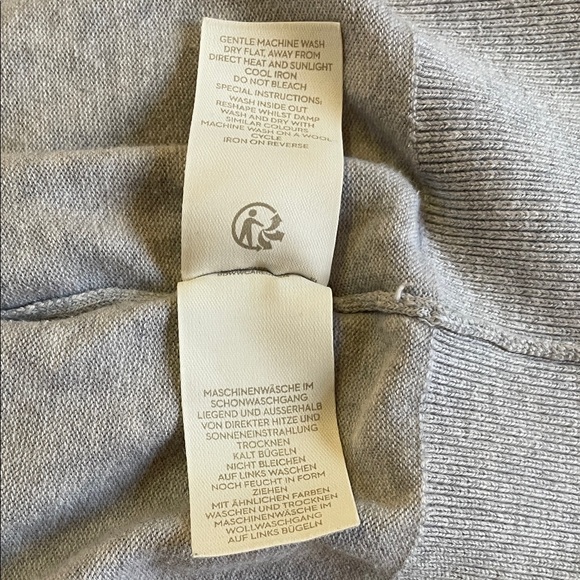 Boden Gray Crewneck Sweater with Pink and Black Accents - Picture 5 of 5